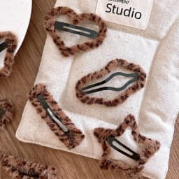 Korean Leopard Print BB Hair Clips with Hollow-out Design Fluffy Hairpins for Girls Cute Baby Hair Accessories
