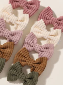 10pcs/set Girls New Solid Hairpins Hair Bows Nylon Safe Hair Clip Barrettes for Infants Toddlers Kids Hair Accessories Gifts
