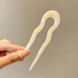 U-Shaped Hair Fork Fashion Tortoiseshell Acetate Hairpin Geometric Design Headwear Hair Sticks Women Girls