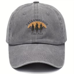 Yellowstone Dutton Farm vintage vintage vintage baseball cap, lightweight dad hat, Western cowboy silhouette and sunset pattern