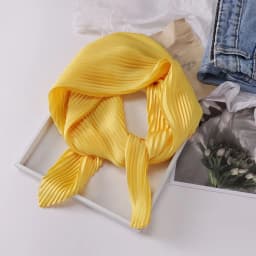 26 Colors Women Square Scarf Skinny Ribbon Head Neck Small Pleated Hair Tie Band Kerchief Satin Foulard Scarves Headscarf