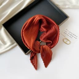 26 Colors Women Square Scarf Skinny Ribbon Head Neck Small Pleated Hair Tie Band Kerchief Satin Foulard Scarves Headscarf