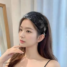 Fashion Embroidery Wide Headband Flower Wide Brim Hairband Toothed Simple Lace Headband Daily