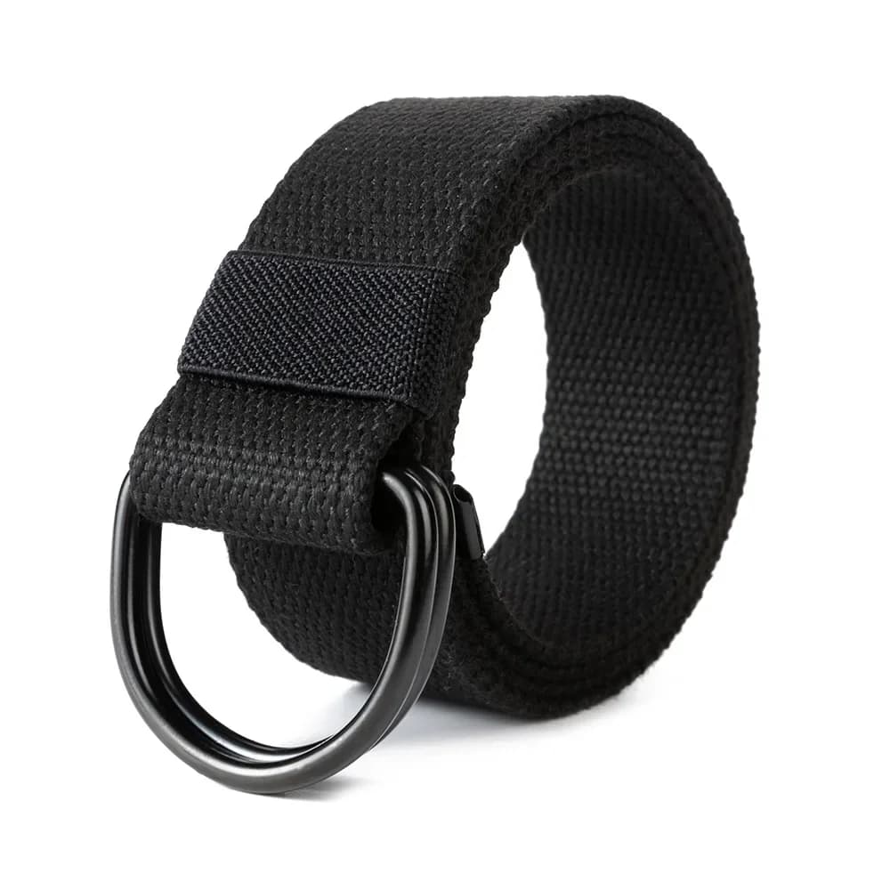 Canvas Men Belt High Quality Unisex Double D-Ring Buckle Waistband Casual Canvas Female Belt Casual Sports Belt Tactical Belts