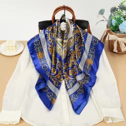 2025 Silk Shawl Square Scarf For Women Print Headband Foulard Satin Hijab Hair Bands Neckerchief Female Head Wraps Bandana