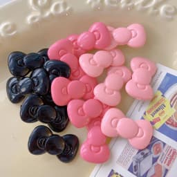 Kawaii Bow Hairpin Cute Girls Women Heart Side Clip Bangs Duckbill Hair Clips Elegant Barrette Casual Fashion Hair Accessories