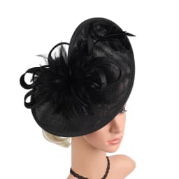 2026 Elegant Fascinator Hat for Women Tea Party Kentucky Derby Fascinator Pillbox Hat Feather Flower Fascinator Wedding Cocktail