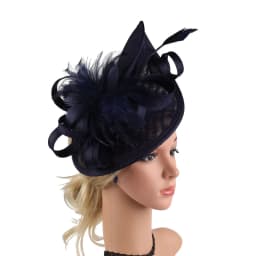 2026 Elegant Fascinator Hat for Women Tea Party Kentucky Derby Fascinator Pillbox Hat Feather Flower Fascinator Wedding Cocktail