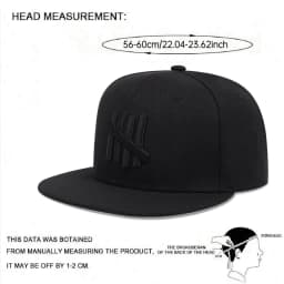 2025 New Five Bar Embroidered Simple Classic Flat Edge Hat Men's Street Hip Hop Hat Women's Outdoor Sunshade Hat Baseball Hat