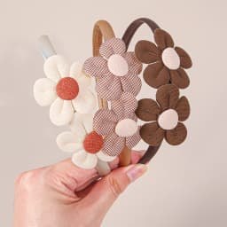 3/6pcs Cute Girls Headband Fabric Flower Hairbands Kids Children Hair Bows Hairbands Family Decoration Party Hair Accessories