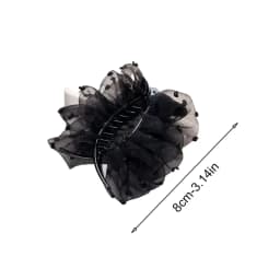 1pc crumpled style versatile netting design, simple and elegant, fashionable and versatile bun grab clip.