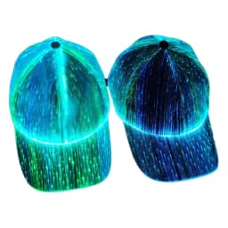 Oohmy Fiber Optic Cap LED Hat with 7 Colors Luminous Glowing EDC Baseball Hats USB Charging Light Up Caps Performance Led Cap