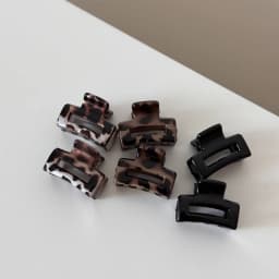 6pcs Leopard Print Small Hair Claw Clip Set Flower Cross Bow Design Hair Grip for Women Girls Non-slip Clamp for Fine Hair Bangs