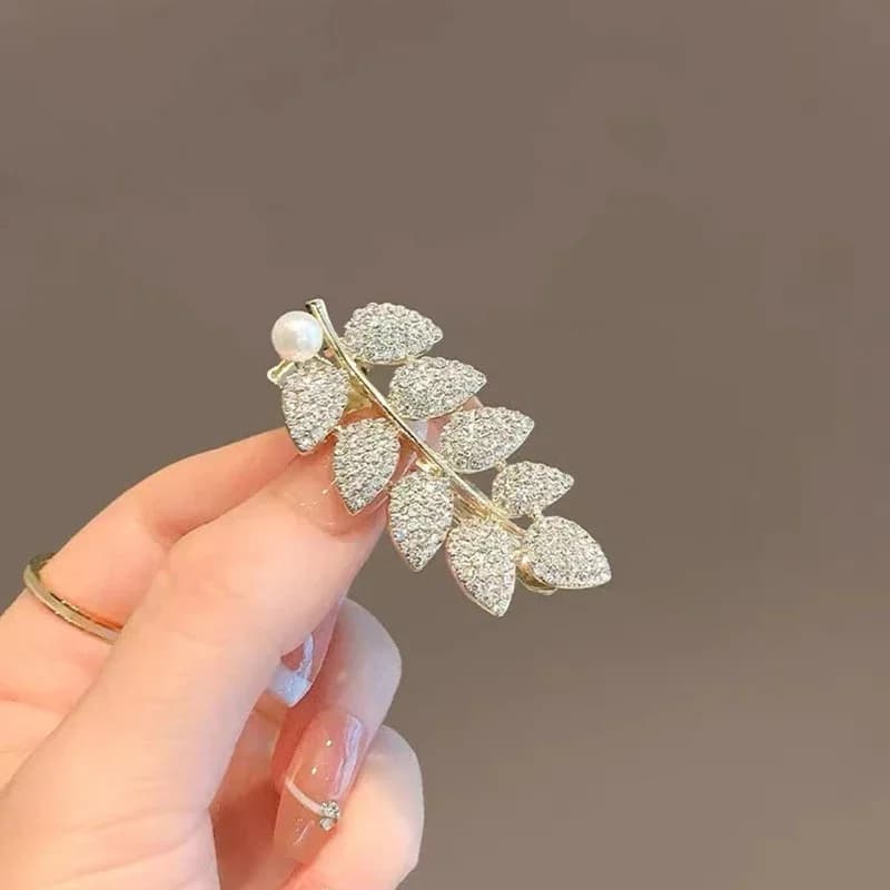 Exquisite Pearl Rhinestone Wheat Hair Clip Temperament Women's Side Bangs Clip Fashion Hairpins Korean Style Hair Accessories