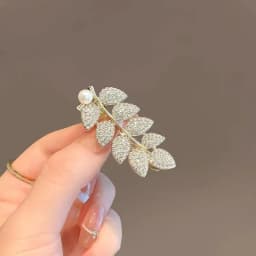 Exquisite Pearl Rhinestone Wheat Hair Clip Temperament Women's Side Bangs Clip Fashion Hairpins Korean Style Hair Accessories