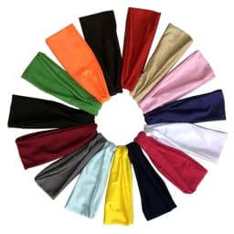 Elastic Wide Sports Headband For Yoga/Gym/Running - Sweat-Wicking Stretchy Turban Headwrap, Multiple Colors Available