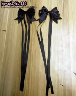 Ballet Style Gothic Lolita Sweet Hair Clip Punk Hairpin Hot Girl Y2K Harajuku Elegant Long Ribbon Barrettes Bow Hair Accessories