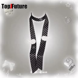Millennium Y2K Spicy Girl Wings Wave Point Scarf Spring and Summer Japanese and Korean Neck Headband with High-end Feeling