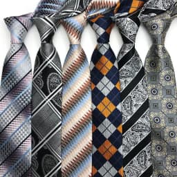 Luxury Mens Necktie Stripes Plaid Floral 8CM Ties For Man Groom Jacquard Woven Neck Tie Business Wedding Party Accessories
