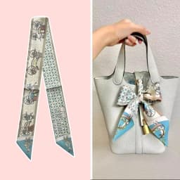 5 * 90Cm Nordic Classic Pumpkin Carriage Twill Silk Women's Decorative Wrapping Bag Ribbon Silk Scarf Small Scarf Wholesale