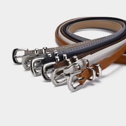 1PC Simple PU Leather Belt Luxury Design Belt Versatile Retro Silver Pin Buckle Waistband Casual Thin Belts