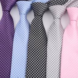 New 8CM Mens Tie Necktie Polka Dot Solid Ties For Man Groom Groomsman Jacquard Woven Ascot Neck Tie Formal Business Party