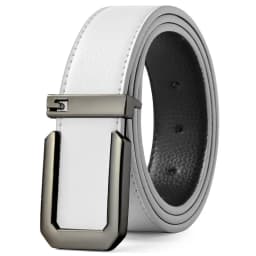 3.3cm Fashion Casual Belt with Silver Smooth Buckle, Designer Men Belt High-Quality, Unisex Fit, Perfect for Jeans Workwear