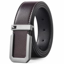 3.3cm Fashion Casual Belt with Silver Smooth Buckle, Designer Men Belt High-Quality, Unisex Fit, Perfect for Jeans Workwear