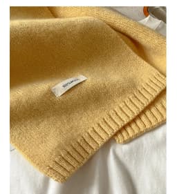 Knitted Scarf Women 100% Wool Winter Warm Scarves Bright Solid Color Design Thickened Shawl Soft Cashmere Pashmina Neck 2025 NEW