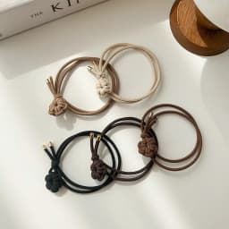 5PC Good Soft Black Brown High Elasticity Hair Ties Rope for Women Girls Ponytail Holder Korean Hair Accessories