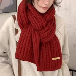 Thick Cable Knit Warm Cashmere Scarf Neckerchief Winter Long Chunky Wrap Women Mens Warm Scarf for Travel Office