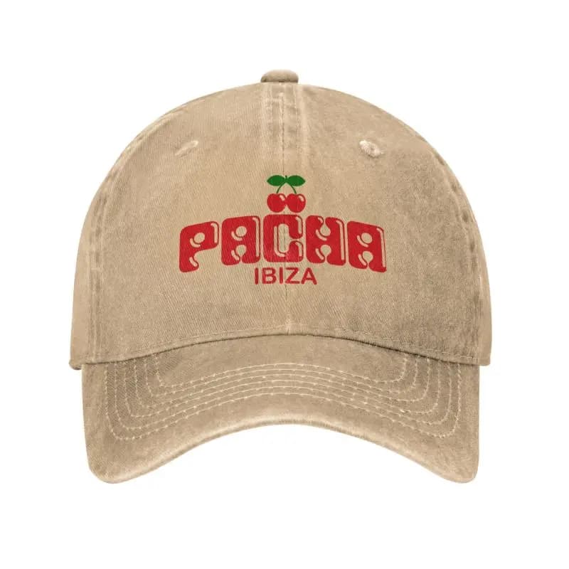 Preppy Cherry PACHA IBIZA Baseball Cap Unisex Washed Cotton Denim Hats Outdoor Travel Sun Protecter Cap Snapback Hat All Season