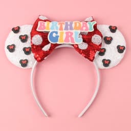 1pc Sweet Princess Hairband Cute Sparkle Bow Birthday Bracelet for Birthday Party Performances Wear Women Hair Accessory