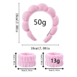 Chic Fried Dough Twists Sponge High Crown Headband Towel Fluffy Hair Hoops Wristband Womens Face Wash Hair Clips Accessories Set