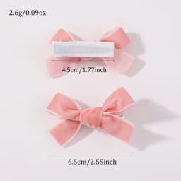 Candy Color Velvet Bows Hair Clips for Baby Girls, Handmade Bowbot, Hairpin, Festival Headwear, Hair Accessories Gifts, 6 PCs
