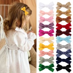 Candy Color Velvet Bows Hair Clips for Baby Girls, Handmade Bowbot, Hairpin, Festival Headwear, Hair Accessories Gifts, 6 PCs