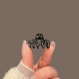 Delicate Korean Rhinestone Wave Small Grab Clip Small Princess Head Hair Accessories Bangs Forehead Side Headdress