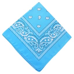 Large Bandana Headband - Handkerchief Bandanas for Men and Women - Paisley Bandana Pack - Cowboy Scarf, Black, Single Pack