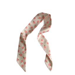 New Luxury Fruit Design Women Long Scarf Chiffon Silk Scarves Rubber Red Tie Black Bag Ribbon Headbands Bag Scarves Neckerchief