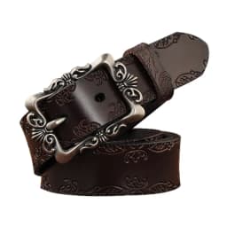 Women's Leather Belt Simple Versatile Korean Leather Wide Belt for Women Decorative Casual Fashion Student Jeans Belt Trendy