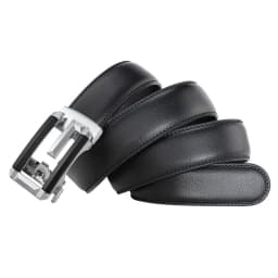 Leather Men's Women's 3.5cm Click Belt with High Quality Alloy Automatic Buckle Unisex Classic Business Belts for Jeans