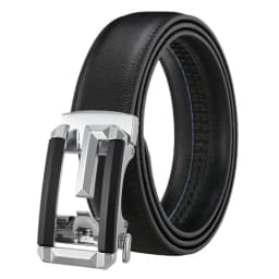 Leather Men's Women's 3.5cm Click Belt with High Quality Alloy Automatic Buckle Unisex Classic Business Belts for Jeans