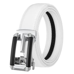 Leather Men's Women's 3.5cm Click Belt with High Quality Alloy Automatic Buckle Unisex Classic Business Belts for Jeans