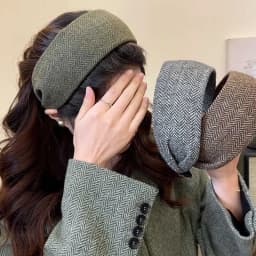 Vintage Wide Headband Women Thick Wool Hairband Fashionable Hair Accessories Stylish Hairband Chic Wide Headband for Women