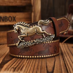 A PU Belt Suitable for Both Men and Women, Combining the Style of Western Denim and Retro, Is Perfect for Daily Casual Outings