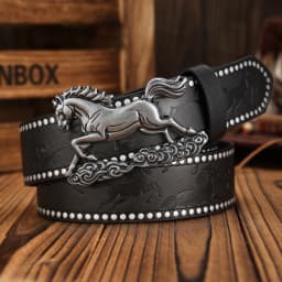 A PU Belt Suitable for Both Men and Women, Combining the Style of Western Denim and Retro, Is Perfect for Daily Casual Outings