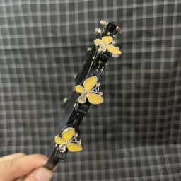 Elegant Hair Bands with Clips Shiny Sweet Rhinestone Bangs Clip Headband Hair Weaving Tool Headwear Women Butterfly Hair Hoop