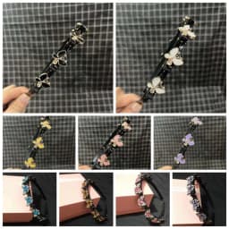 Elegant Hair Bands with Clips Shiny Sweet Rhinestone Bangs Clip Headband Hair Weaving Tool Headwear Women Butterfly Hair Hoop