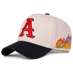 Unisex A Letter Embroidery Side Flame Baseball Caps Spring Autumn Outdoor Sunscreen Hat Adjustable Casual Trucker Hats
