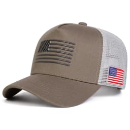 Unisex American Flag Embroidery Baseball Net Caps Spring and Summer Outdoor Adjustable Casual Hats Sunscreen Hat Sports Cap